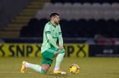 Albian Ajeti take the knee to support the ongoing Black Lives Matter movement before Wednesday's 4-0 win over St Mirren in Paisley. (Photo by Craig Williamson / SNS Group)