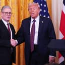 US President Donald Trump and Prime Minister Sir Keir Starmer met in Washington DC - where the pair discussed a trade deal. Photo: Carl Court/PA Wire
