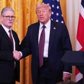 US President Donald Trump and Prime Minister Sir Keir Starmer met in Washington DC - where the pair discussed a trade deal. Photo: Carl Court/PA Wire