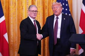 US President Donald Trump and Prime Minister Sir Keir Starmer met in Washington DC - where the pair discussed a trade deal. Photo: Carl Court/PA Wire