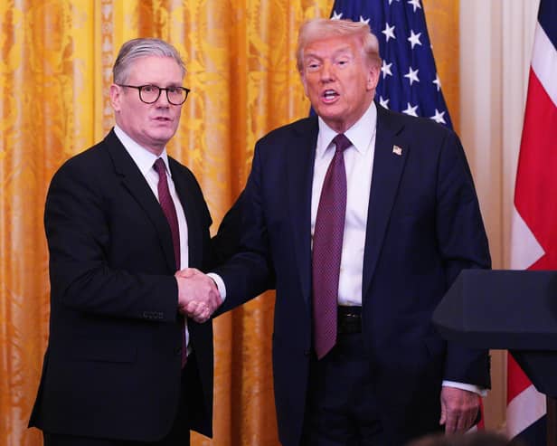 US President Donald Trump and Prime Minister Sir Keir Starmer met in Washington DC - where the pair discussed a trade deal. Photo: Carl Court/PA Wire
