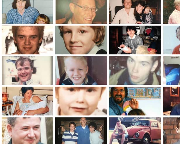 Some of the victims of the infected blood scandal. Pictures: PA