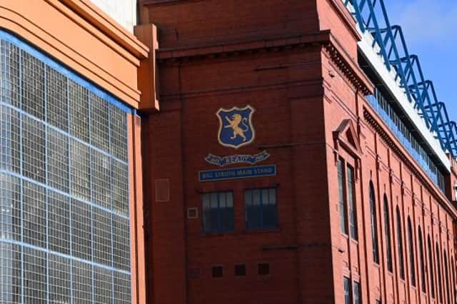 The badges on the side of the main stand at Ibrox provided inspiration for the new crest's additions (Photo by Rob Casey / SNS Group)