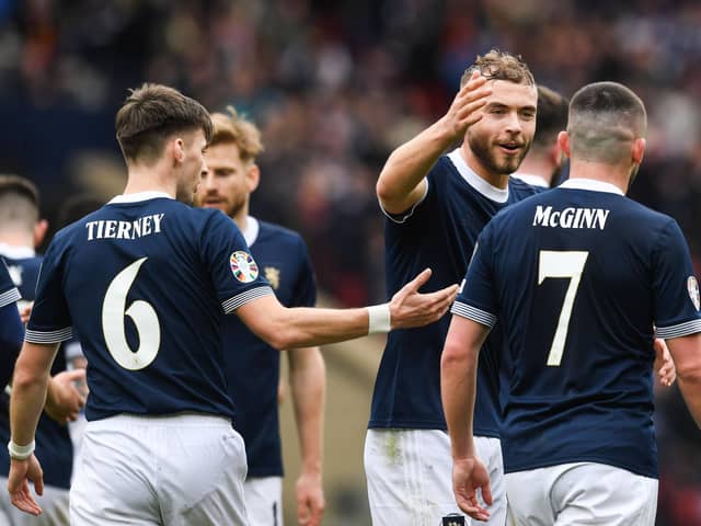Kieran Tierney, Ryan Porteous and John McGinn helped Scotland win 3-0 over Cyprus.