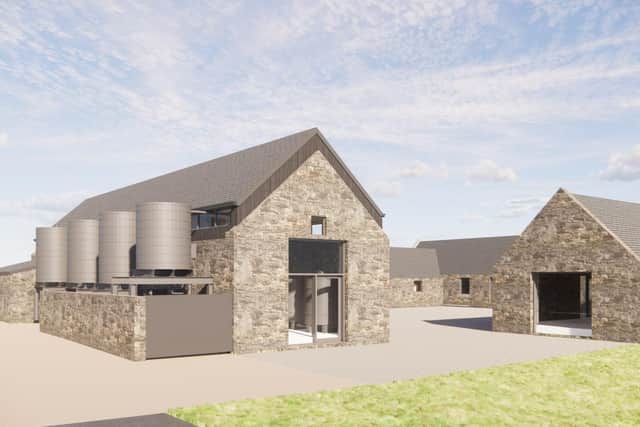 Architect's impression of the Cabrach Distillery and Heritage Centrel.