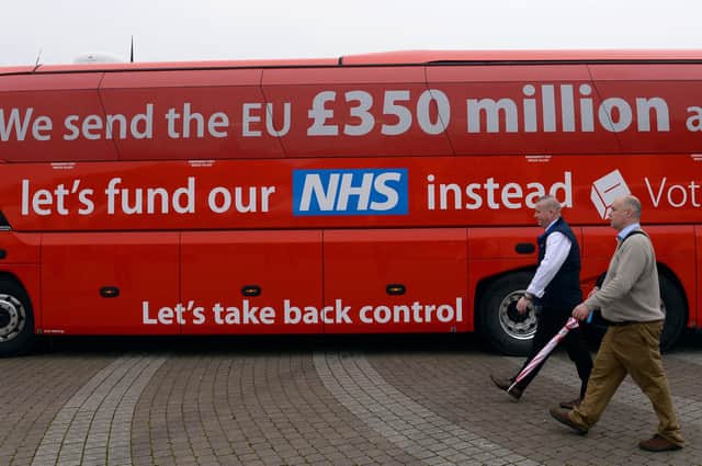 Brian Wilson does not recall the VAT implications of Brexit being advertised on Boris Johnson’s bus (Picture: Stefan Rousseau/PA)