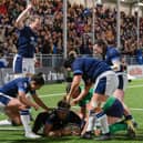 Scotland's Rachel Malcolm scores a second half try during the win over Ireland. (Photo by Ross Parker / SNS Group)