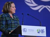 International trade secretary Anne-Marie Trevelyan warned the world was falling behind when it comes to climate adaptation Picture: Paul Ellis/AFP/Getty