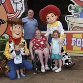 Mhairi Love and her family on holiday in Florida