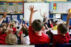Primary school pupils in a classroom