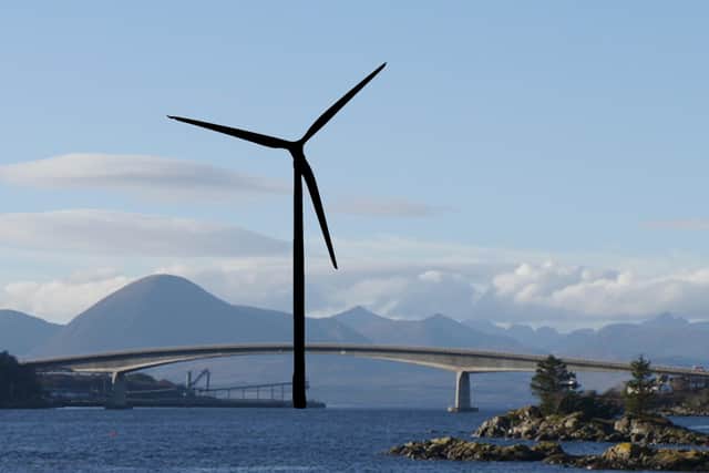Turbines standing up to 200m tall – nearly six times the height of the Skye Bridge – could be built on the internationally famous Misty Isle if new wind farm plans get the go-ahead. Picture: Andrew Robinson