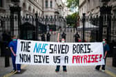 NHS staff protest about the underfunding of the NHS and other issues outside the gates of Downing Street in London protest (Picture: Aaron Chown/PA Wire)