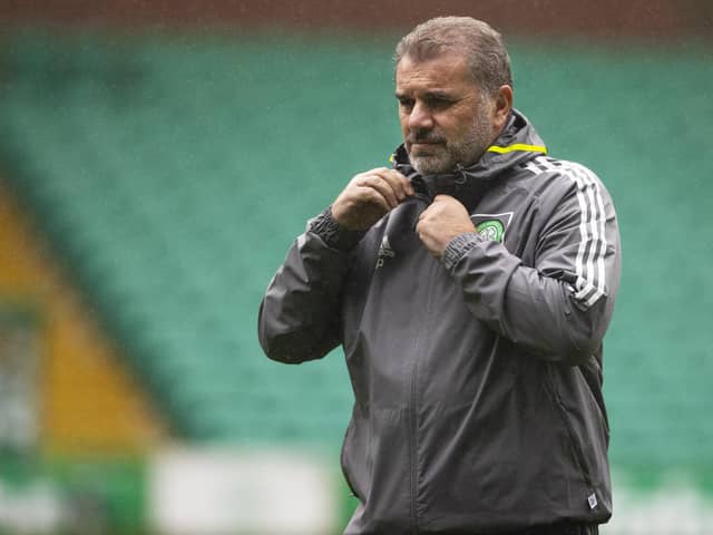 Celtic Manager Ange Postecoglou during a Celtic training session at Celtic Park, on October 04, 2022, in Glasgow, Scotland. (Photo by Alan Harvey / SNS Group)