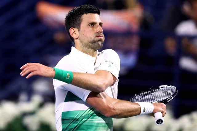 Novak Djokovic defeated Lorenzo Musetti at the Dubai Duty Free Tennis Championships, his first match of the year.
