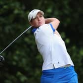 Pamela Pretswell Asher in action during the first round of the ISPS Handa Ladies European Masters at The  Buckinghamshire Golf Club in 2015. Picture: Andrew Redington/Getty Images.