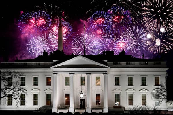 Fireworks above the White House mark Joe Biden's inauguration