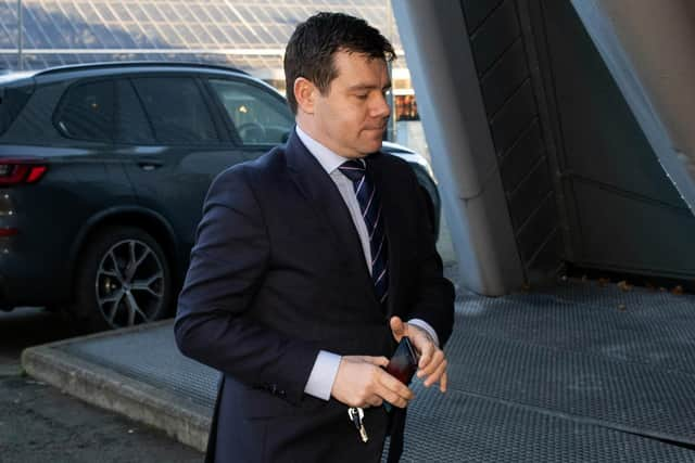 Rangers sporting director Ross Wilson arrives for the Rangers AGM at the Clyde Auditorium, on December 06, 2022, in Glasgow, Scotland.  (Photo by Craig Williamson / SNS Group)