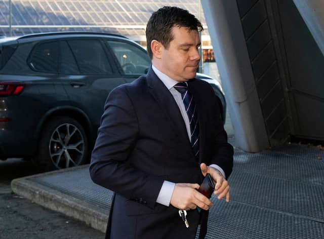 Rangers sporting director Ross Wilson arrives for the Rangers AGM at the Clyde Auditorium, on December 06, 2022, in Glasgow, Scotland.  (Photo by Craig Williamson / SNS Group)