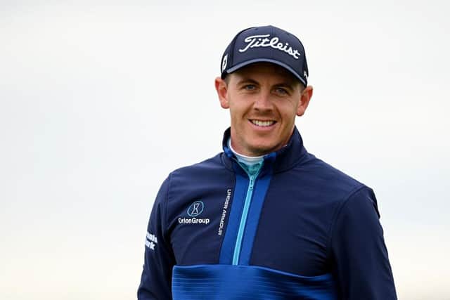 Grant Forrest smiles after moving up the leaderboard in the second round of the Alfred Dunhill Links Championship at St Andrews. Picture: Octavio Passos/Getty Images.