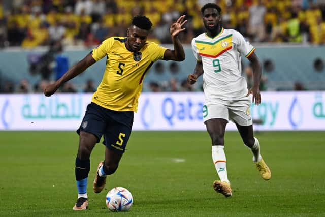 Rangers target Jose Cifuentes in action for Ecuador against Senegal at the Qatar 2022 World Cup. (Photo by OZAN KOSE/AFP via Getty Images)