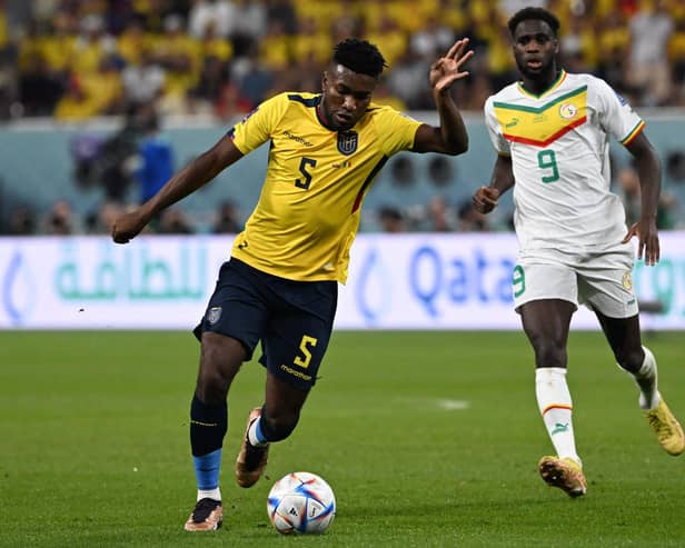 Rangers target Jose Cifuentes in action for Ecuador against Senegal at the Qatar 2022 World Cup. (Photo by OZAN KOSE/AFP via Getty Images)