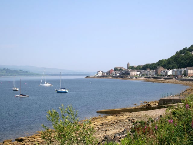 With its spectacular views over the Firth of Clyde, Gourock West Bay came in second place.
