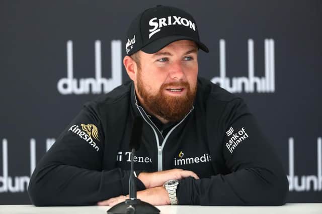 Shane Lowry talks to the media ahead of the 20th Alfred Dunhill Links Championship at the Old Course in St Andrews. Picture: Matthew Lewis/Getty Images.