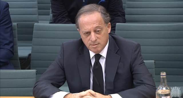 BBC chairman Richard Sharp was hauled in front of MPs over his involvement in a loan for Boris Johnson.