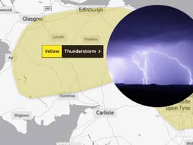 The warning covers much of the central belt.