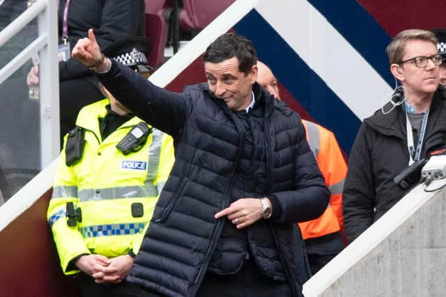 Jack Ross enjoyed victory in his first capital derby as Hibs boss, last December. Photo by Alan Harvey / SNS Group
