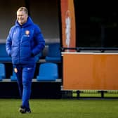 Netherlands' Dutch head coach Ronald Koeman takes part during a training session.