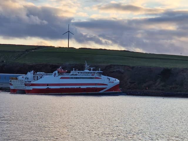 Pentalina aground at St Margaret's Hope on April 29 (Picture: RNLI/Longhope RNLI)