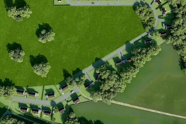 Arial view of Craigiehall Meadows