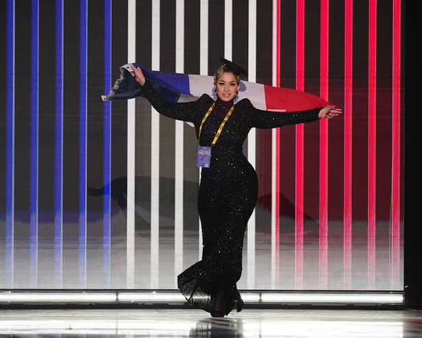 France entrant La Zarra during the dress rehearsal for the Eurovision Song Contest final at the M&S Bank Arena in Liverpool. Picture: Aaron Chown/PA Wire