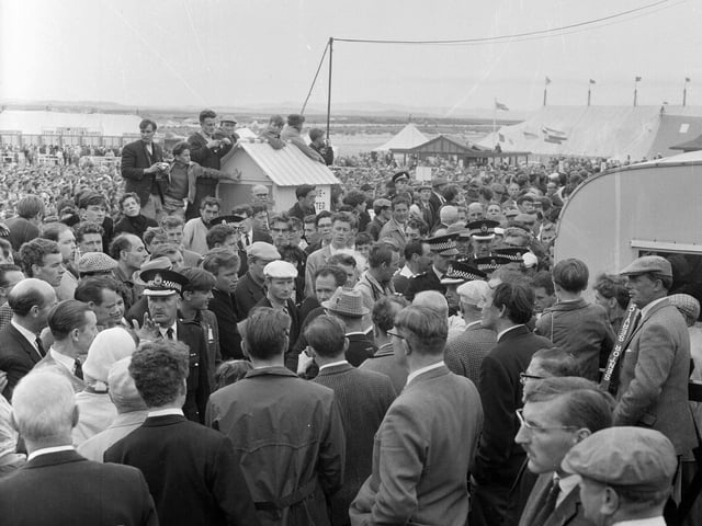 Tony Lema is cheered by the crowds after winning the 1964 Open Championship in St Andrews.