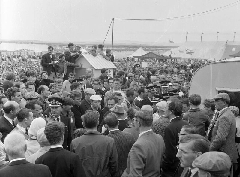 Tony Lema is cheered by the crowds after winning the 1964 Open Championship in St Andrews.