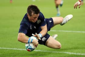 George Horne scored a hat-trick of tries for Scotland against Russia at the 2019 Rugby World Cup. Picture: Mike Hewitt/Getty Images