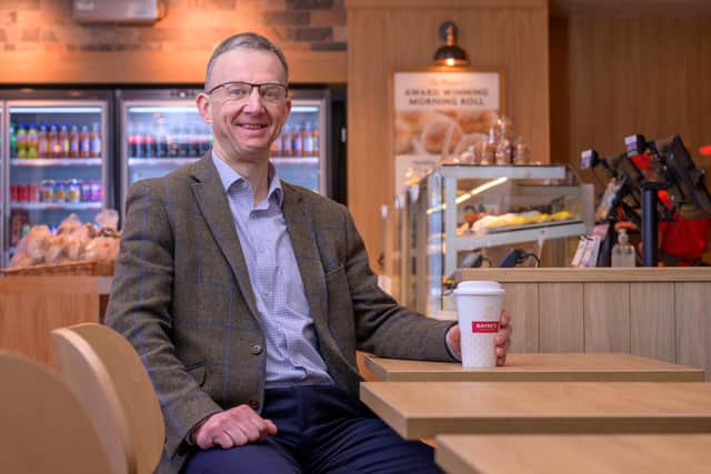 John Bayne, joint managing director at Bayne’s The Family Bakers, which has just opened its 70th outlet, on the outskirts of Perth. Picture: Sandy Young Photography