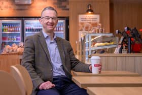 John Bayne, joint managing director at Bayne’s The Family Bakers, which has just opened its 70th outlet, on the outskirts of Perth. Picture: Sandy Young Photography