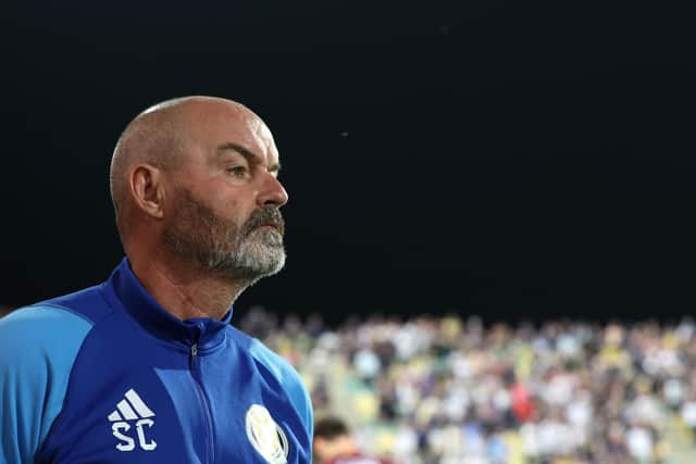 Scotland manager Steve Clarke looks on during the 3-0 win over Cyprus in Larnaca. (Photo by Ryan Pierse/Getty Images)