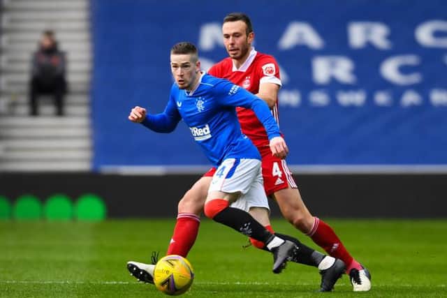 Ryan Kent produced a Man of the Match display for Rangers in their 4-0 Premiership win against Aberdeen at Ibrox on Sunday. (Photo by Craig Foy / SNS Group)