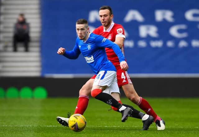 Ryan Kent produced a Man of the Match display for Rangers in their 4-0 Premiership win against Aberdeen at Ibrox on Sunday. (Photo by Craig Foy / SNS Group)