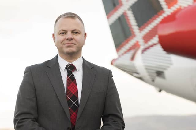 Mr Hinkles said Loganair expected to carry a record 1.6m passengers in 2023-24. Picture: Loganair