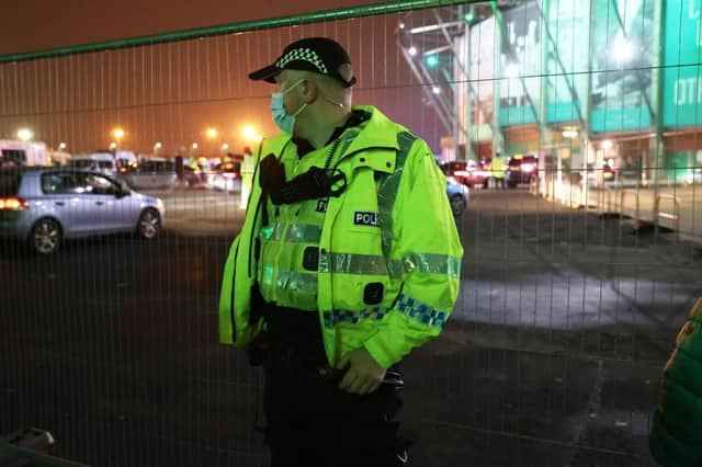 Protests outside Celtic Park have required a police presence (Photo by Alan Harvey / SNS Group)(Photo by Alan Harvey / SNS Group)