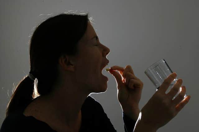 A woman taking 'at-home' abortion medication. The British Pregnancy Advisory Service (BPAS) said the cost of living crisis is impacting the rates of abortion in Scotland.