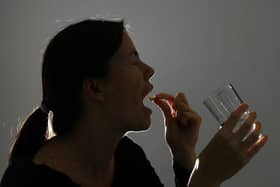 A woman taking 'at-home' abortion medication. The British Pregnancy Advisory Service (BPAS) said the cost of living crisis is impacting the rates of abortion in Scotland.