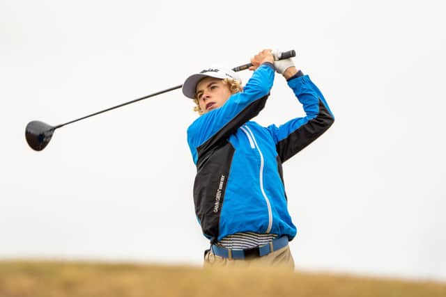 Blairgowrie's Connor Graham leads after the opening round at Murcar Links. Picture: Scottish Golf