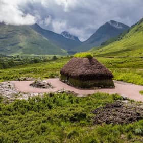 A replica 17th-century turf and creel house in Glencoe which would have stood throughout the area during the time of the infamous massacre. PIC: NTS/PA.