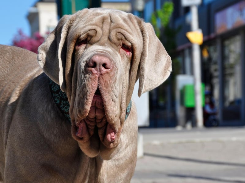 Weighing in at up to 70kg, Neopolitan Mastiffs are Italian gentle giants that are known for loving their families unconditionally, but can be wary of strangers.
