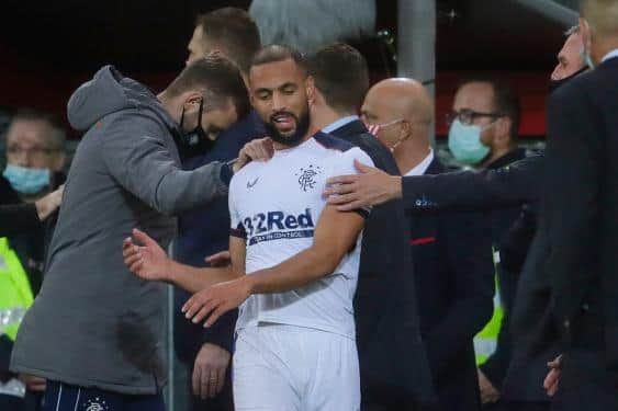 Kemar Roofe at full time was involved in angry scenes on the touchline at full-time (Photo by Rico Brouwer / SNS Group)